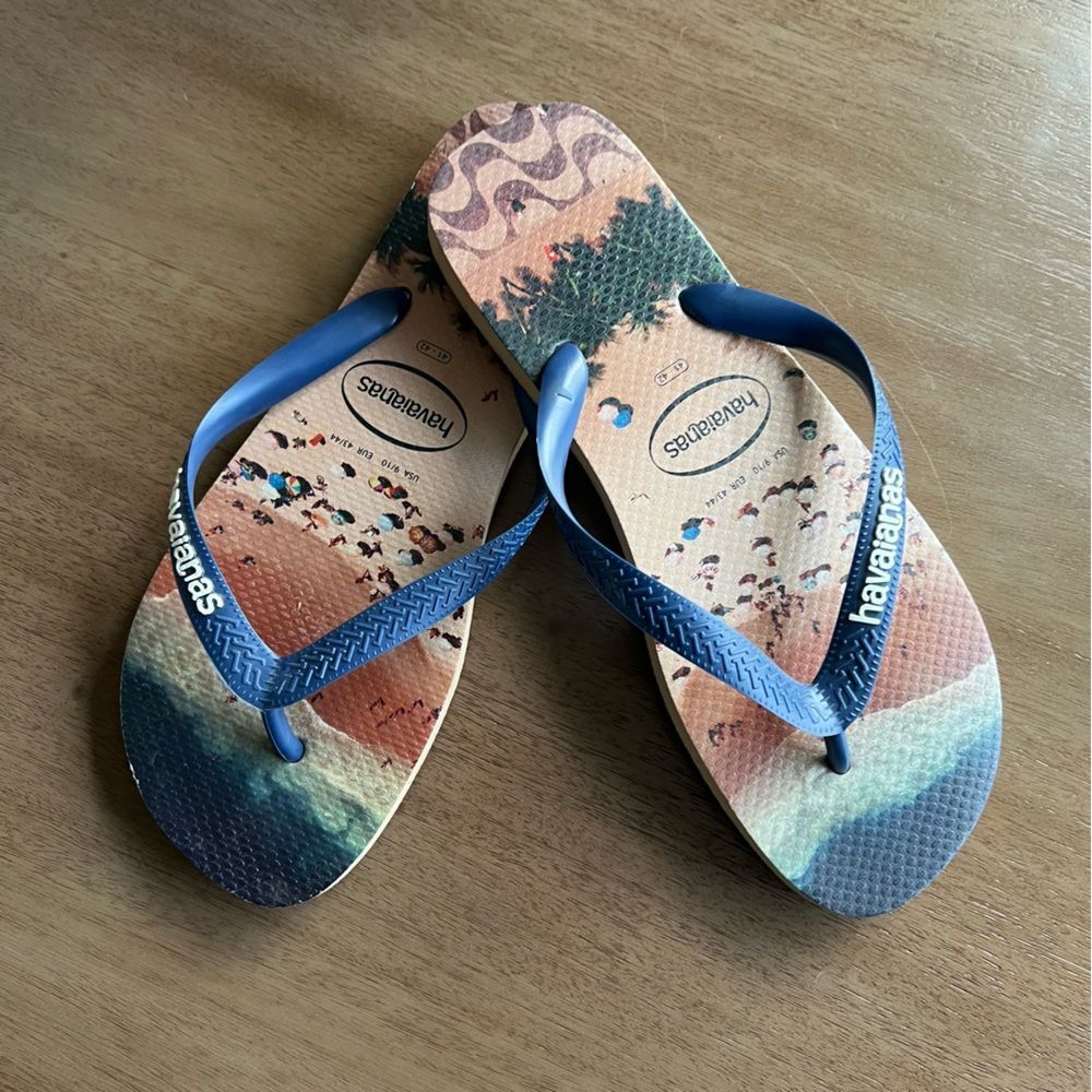 Havaianas Men’s Beach Design Sandals Sz 9/10 GUC - Picture 9 of 9